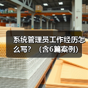 系统管理员工作经历怎么写？（含6篇案例）（图3）