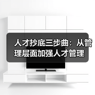 人才抄底三步曲：从管理层面加强人才管理（图3）