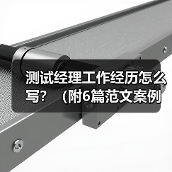 测试经理工作经历怎么写？（附6篇范文案例）（图4）
