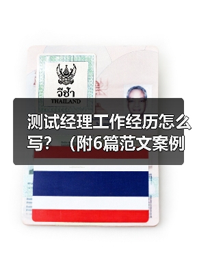 测试经理工作经历怎么写？（附6篇范文案例）（图2）