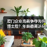 厦门企业高薪争夺海归博士后?年薪最高达60万(图4) 厦门企业高薪争夺海归博士后?年薪最高达60万(图4)