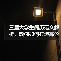 三篇大学生简历范文解析，教你如何打造高含金量简历（图4）