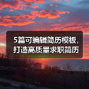 5篇可编辑简历模板，打造高质量求职简历（图3）