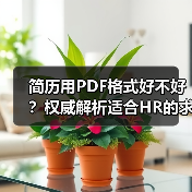 简历用PDF格式好不好？权威解析适合HR的求职技巧（图4）