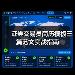 证券交易员简历模板三篇范文实战指南（图4）