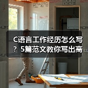 C语言工作经历怎么写？5篇范文教你写出高竞争力简历（图3）