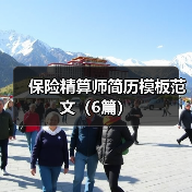 保险精算师简历模板范文（6篇）（图3）