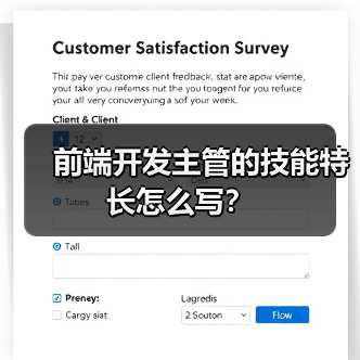 前端开发主管的技能特长怎么写？（图4）