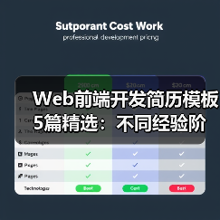 Web前端开发简历模板5篇精选:不同经验阶段如何选?(图4) Web前端开发简历模板5篇精选:不同经验阶段如何选?(图4)